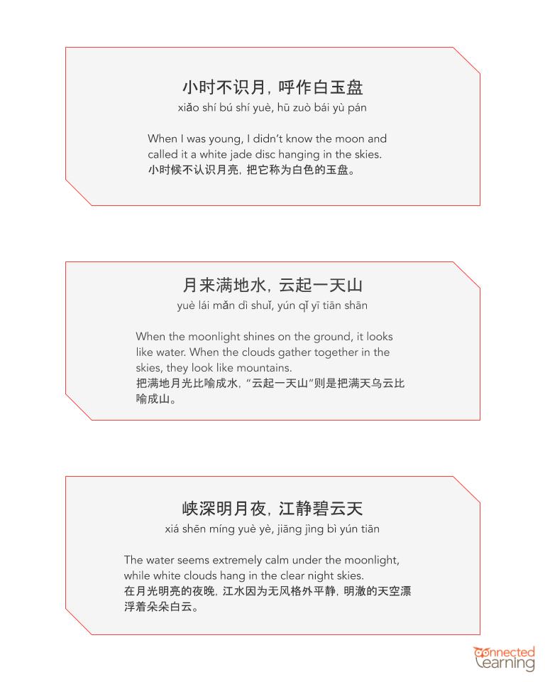 Chinese phrases about the moon