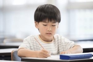Boy Learning on Class